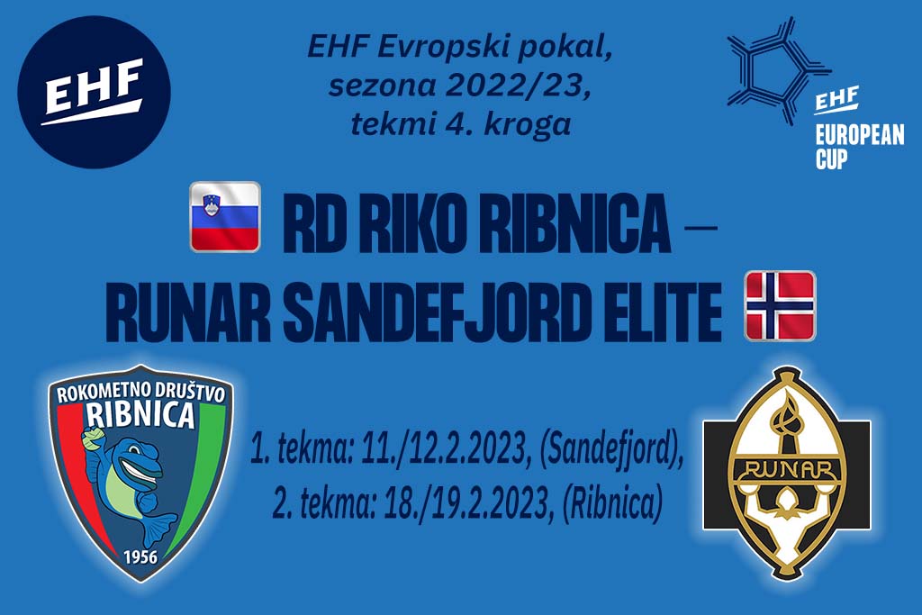 Norveški RUNAR SANDEFJORD ELITE nasprotnik v 4. krogu EHF Evropskega pokala