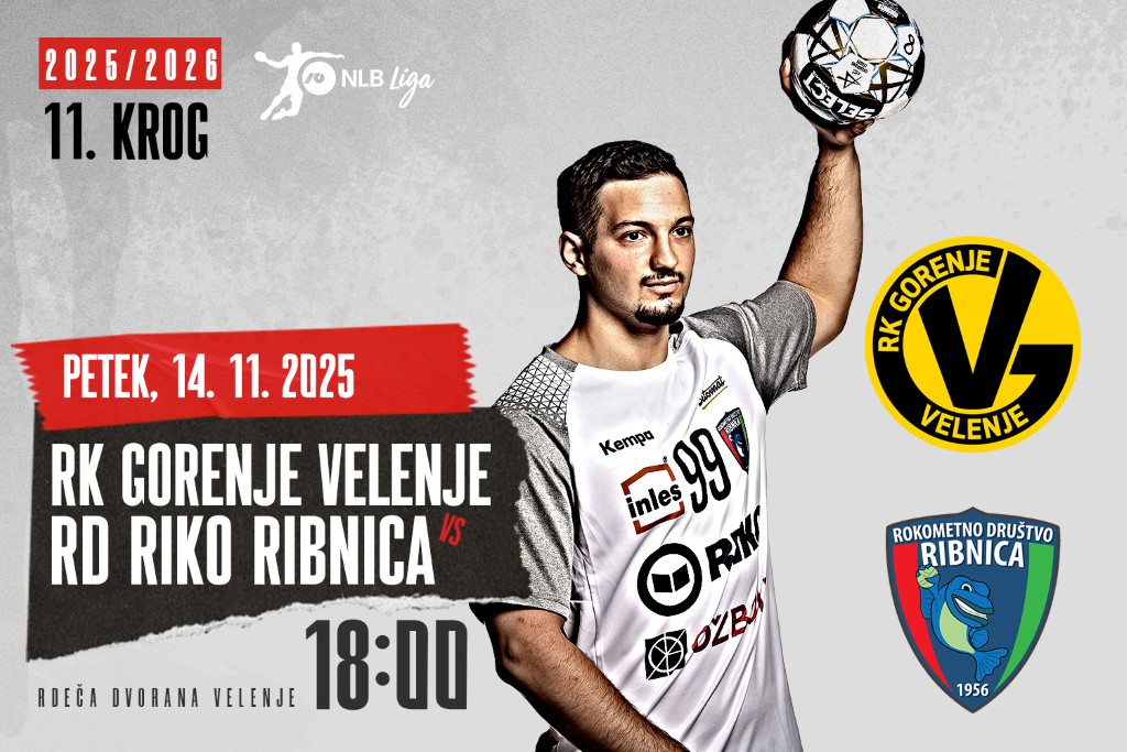 Liga NLB, 11.krog: <br>RK GORENJE VELENJE – RD RIKO ROBNICA