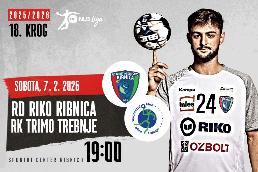 Liga NLB, 18. krog: <br>RD RIKO RIBNICA – RK TRIMO TREBNJE